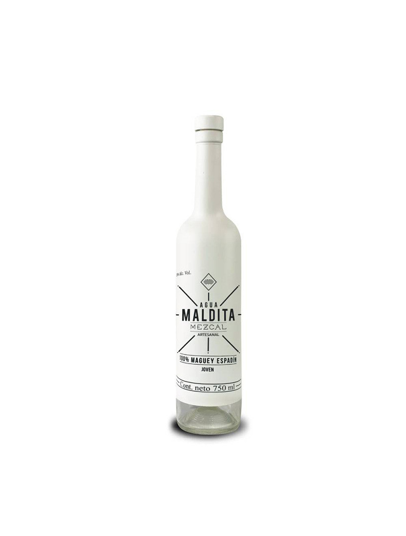 MEZCAL JOVEN 100% AGUA MALDITA ETIQ.BCA..750