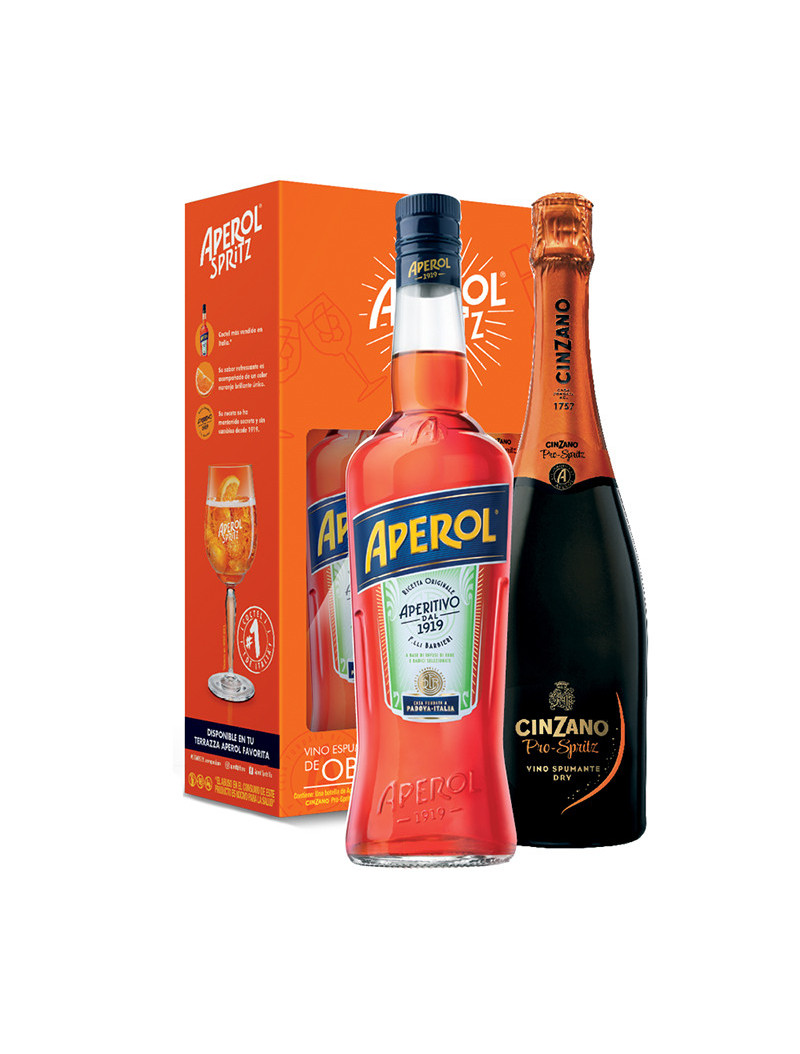 APERITIVO APEROL .750 C/V.E.CINZANO PRO SPRITZ DRY .750