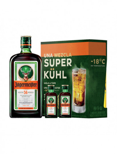 LICOR HERBAL JAGERMEISTER .500 C/.JAGER MINI .020