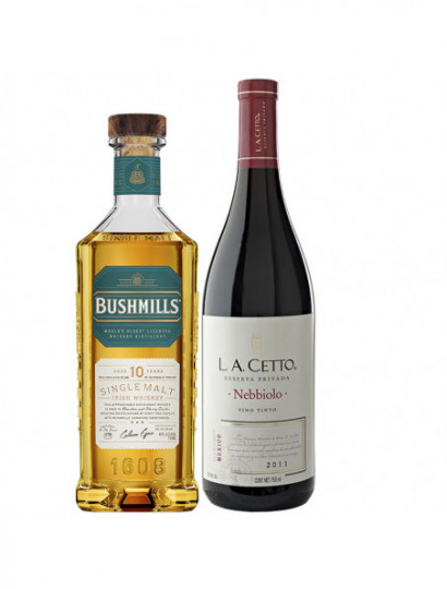 WHISKEY 10 BUSHMILLS SINGLE MALT.750+V.T. L.A. CETTO NEBBIOLO RESERVA PRIVADA .750