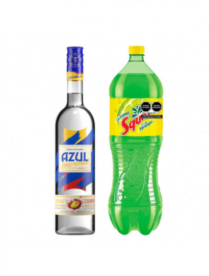 LICOR DE TEQUILA CENTENARIO AZUL BABY MANGO .700+REFRESCO SQUIRT N.R. 2.00